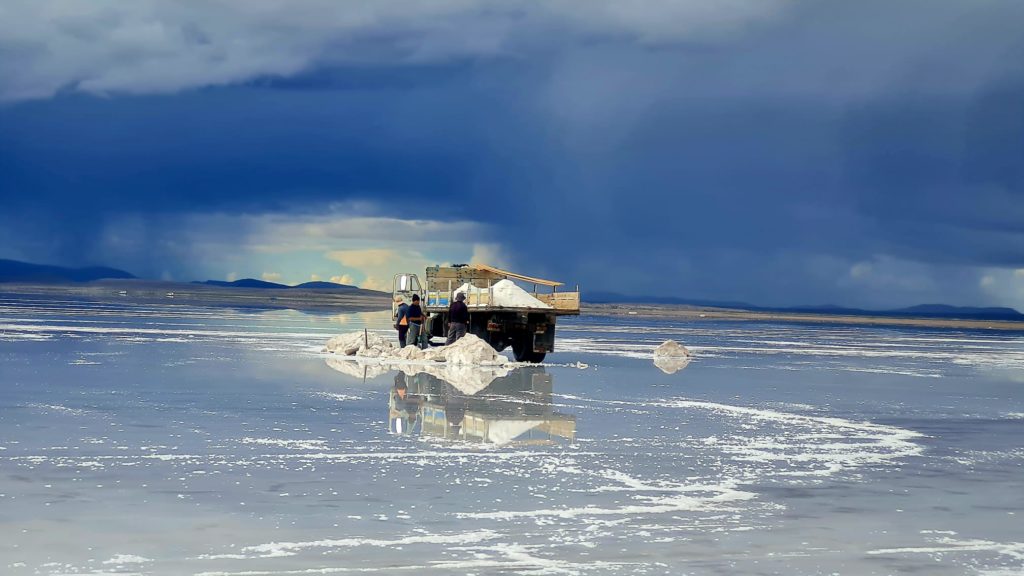 Salzabbau auf dem Salar